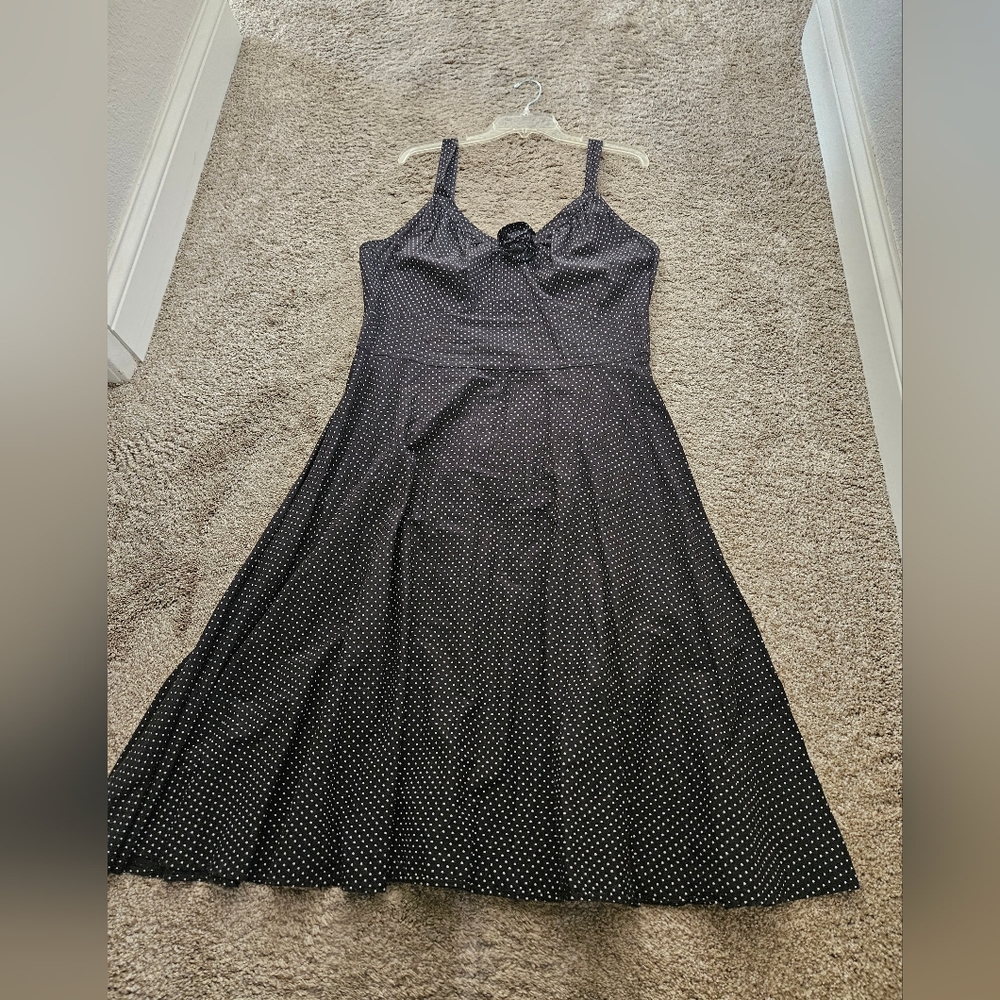 Stop Staring Black Polka Dot Dress